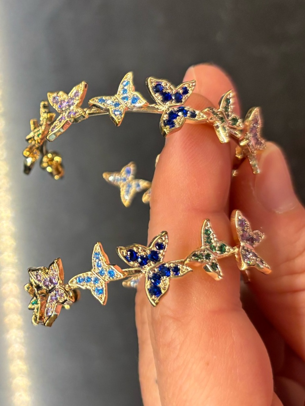 eye candy butterfly Hoop Earrings
